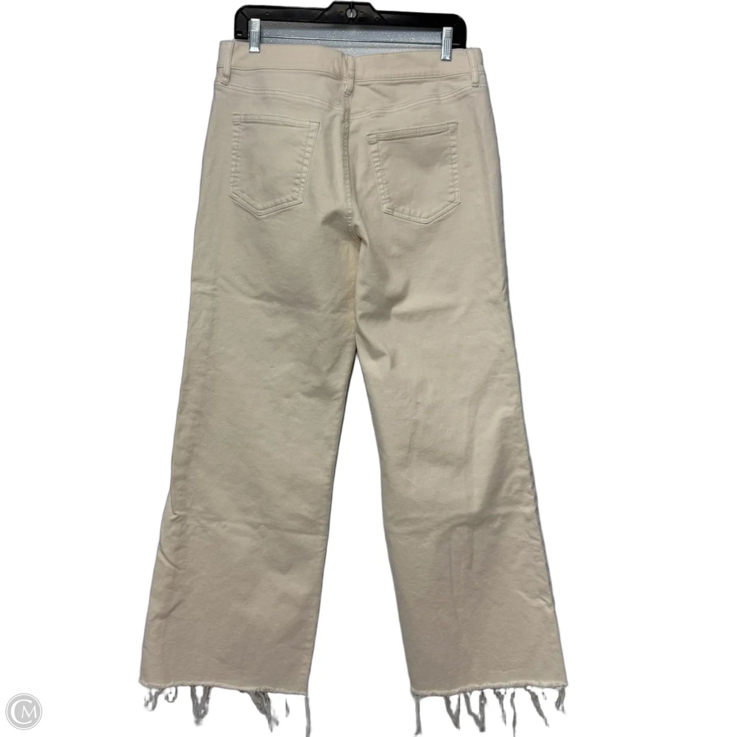 Jeans mid rise Wide Leg By Loft In Ivory, Size: 10