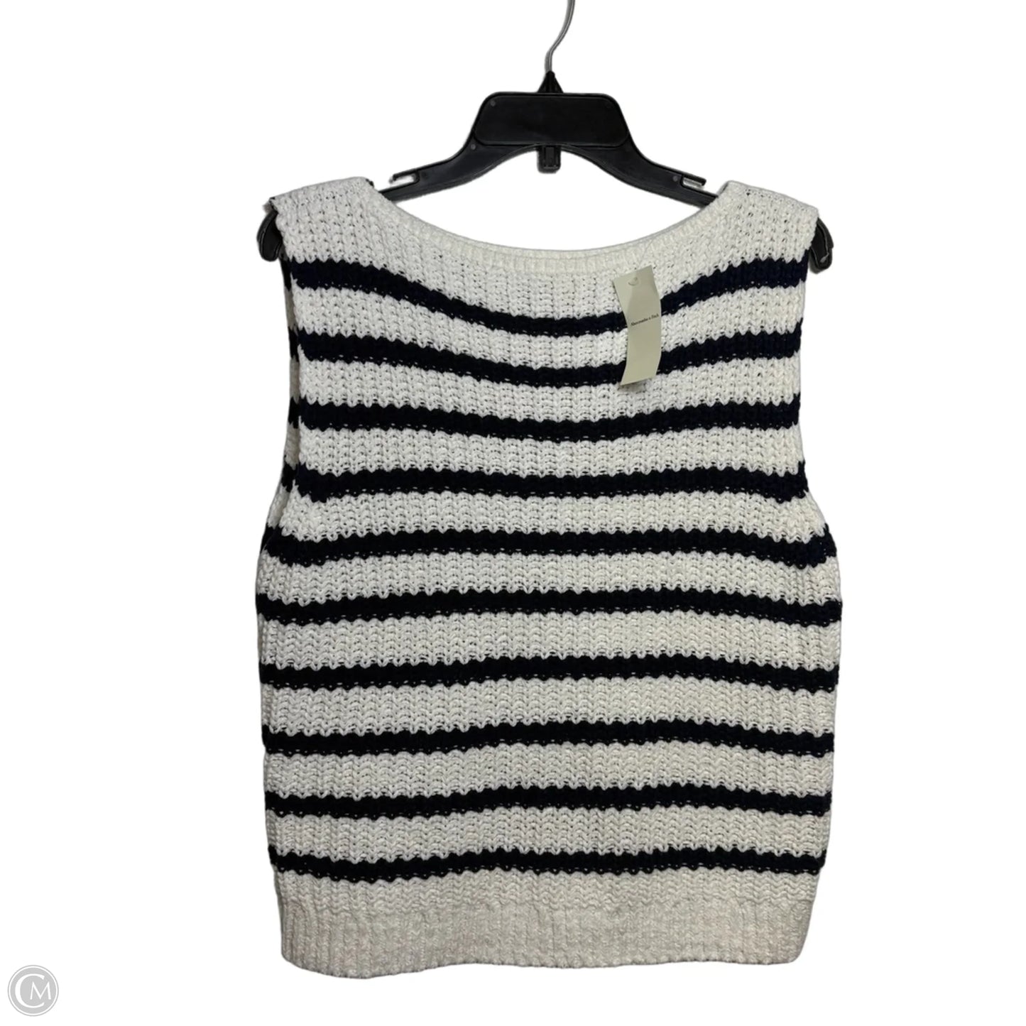 Top Sleeveless By Abercrombie And Fitch In Striped Pattern, Size: M
