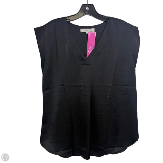 Top Sleeveless By Loft In Black, Size: S