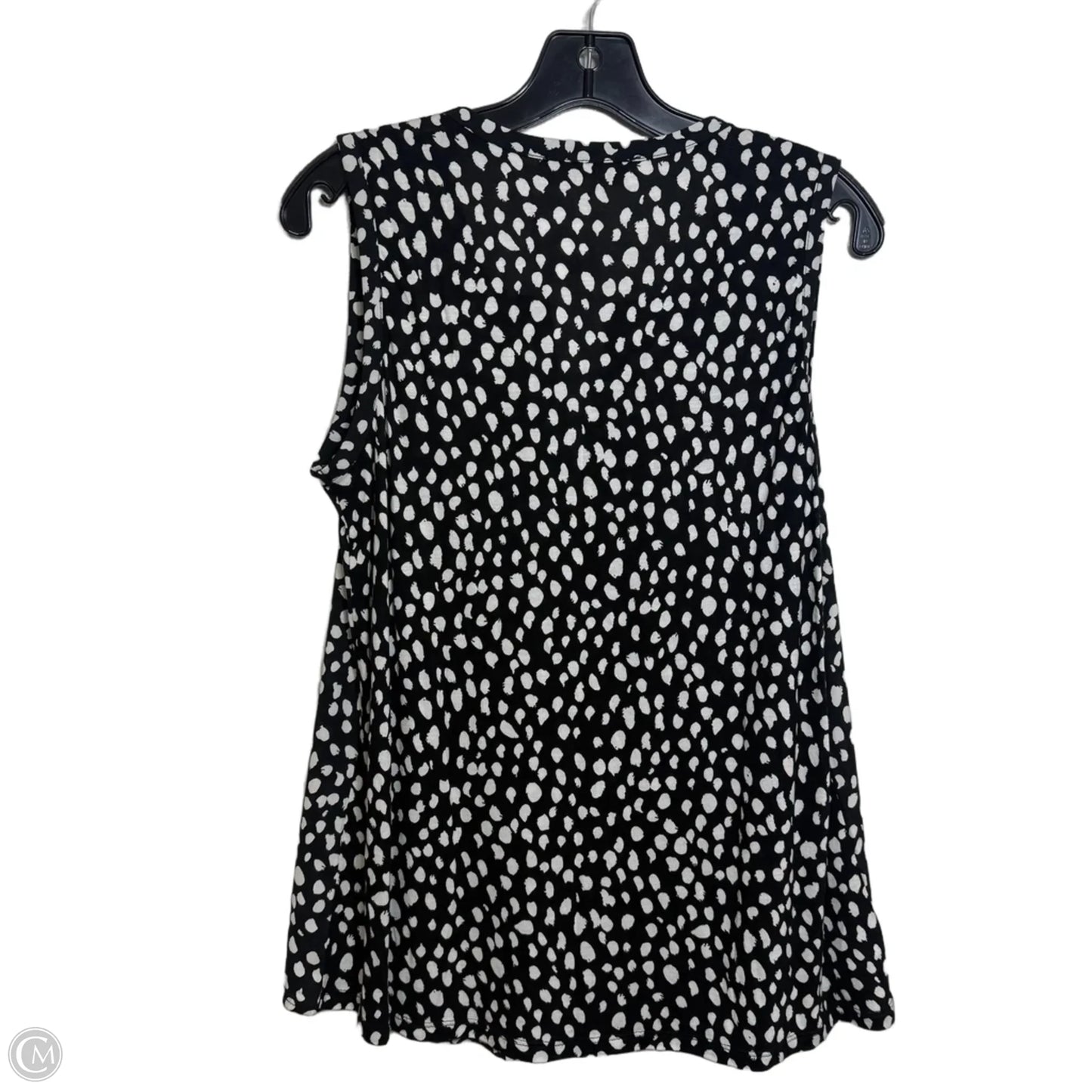 Top Sleeveless By Loft In Black & White, Size: S