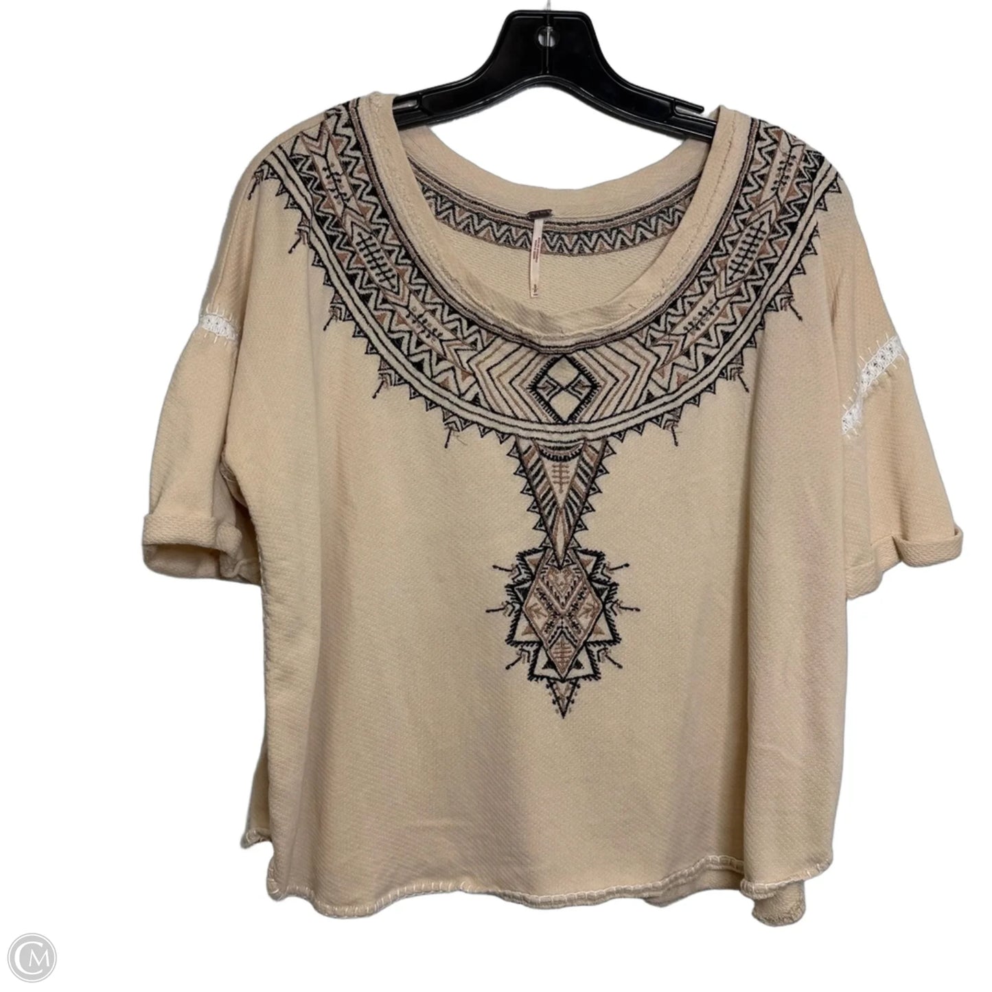 Top Short Sleeve By We The Free In Ivory, Size: S