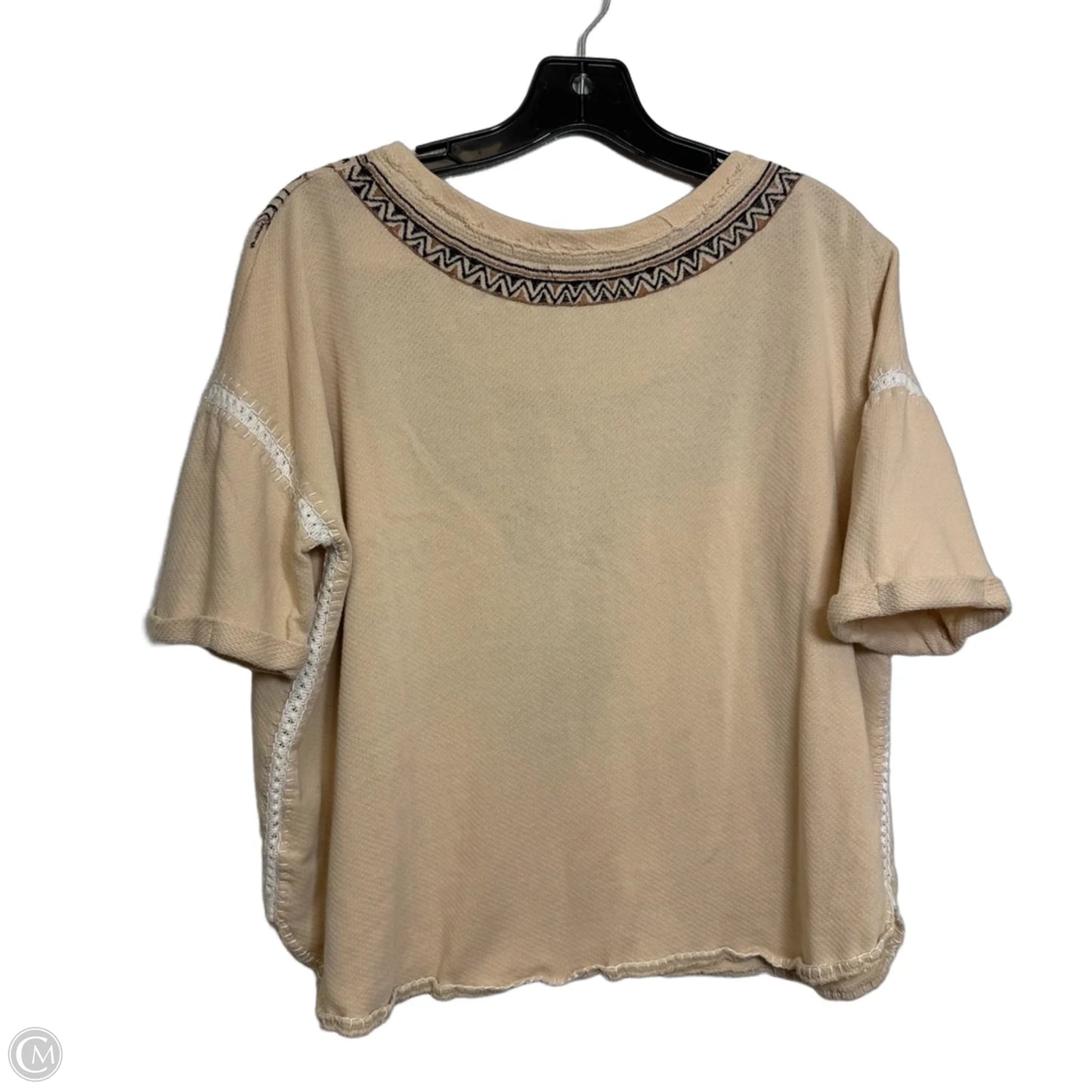 Top Short Sleeve By We The Free In Ivory, Size: S
