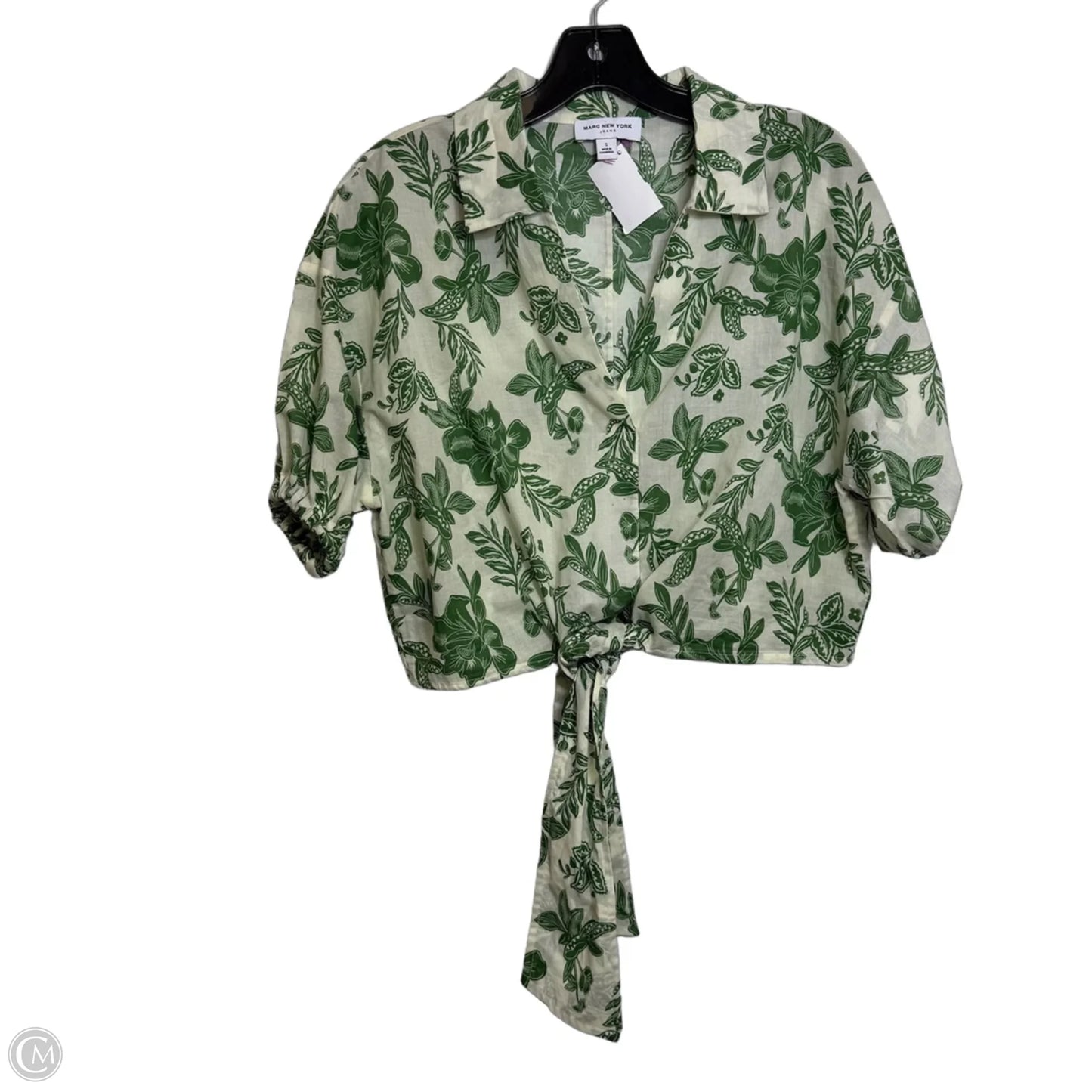 Top Short Sleeve By Marc New York In Tropical Print, Size: S