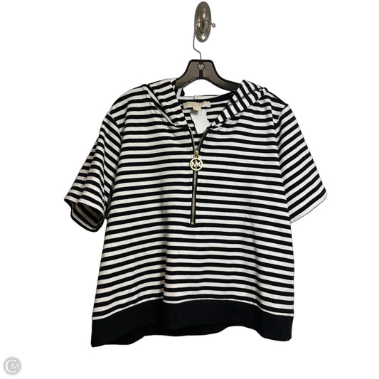 Top Short Sleeve By Michael By Michael Kors In Striped Pattern, Size: Xl