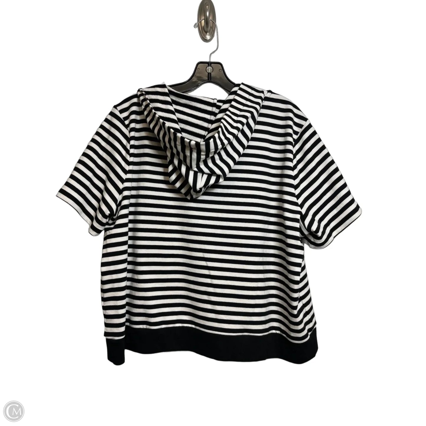 Top Short Sleeve By Michael By Michael Kors In Striped Pattern, Size: Xl