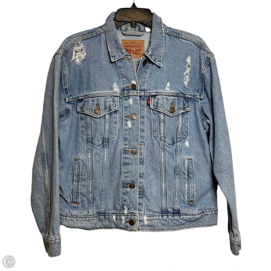 Jacket Denim By Levis In Blue Denim, Size: L