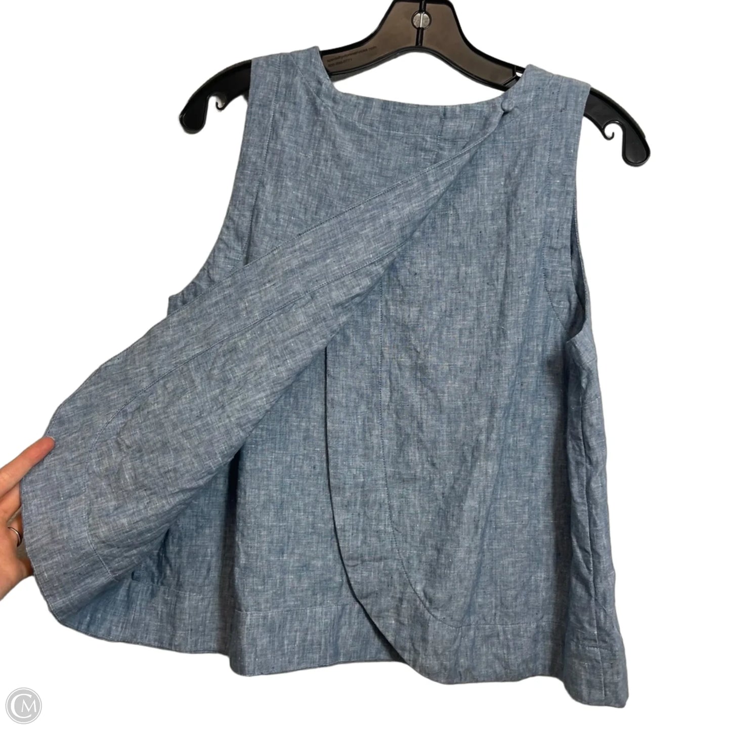 Top Sleeveless By Loft In Blue, Size: M