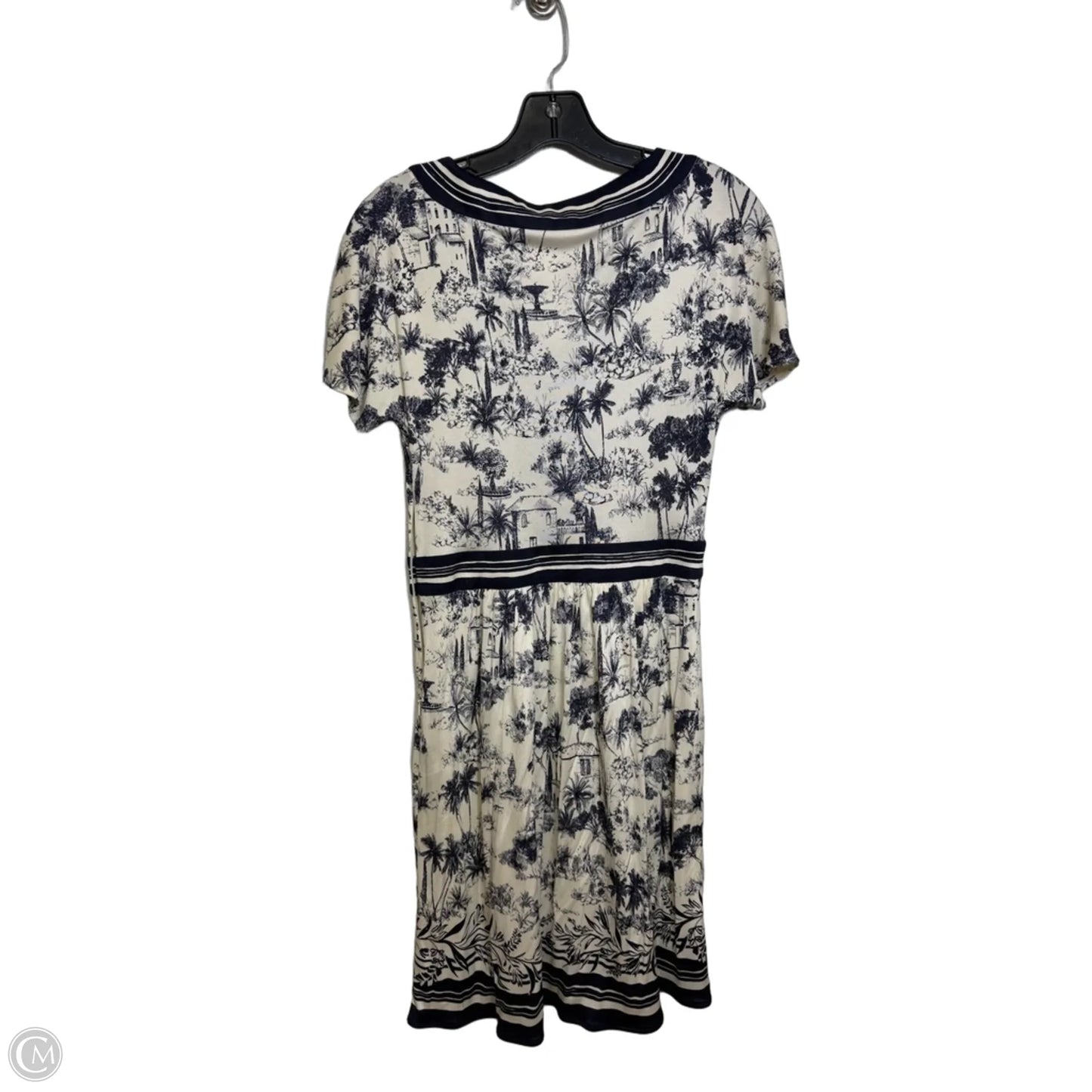 Dress Designer By Tory Burch In Blue & White, Size: S