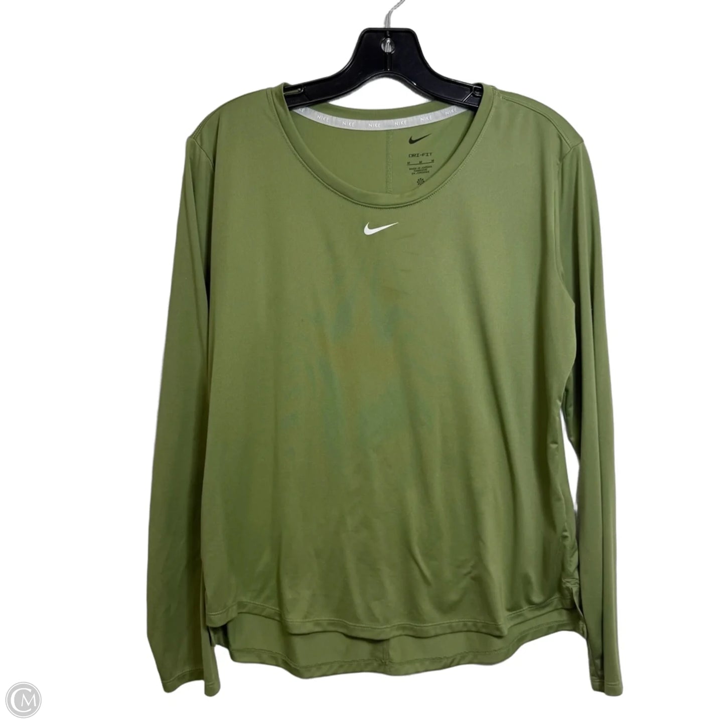 Athletic Top Long Sleeve Crewneck By Nike Apparel In Green, Size: M