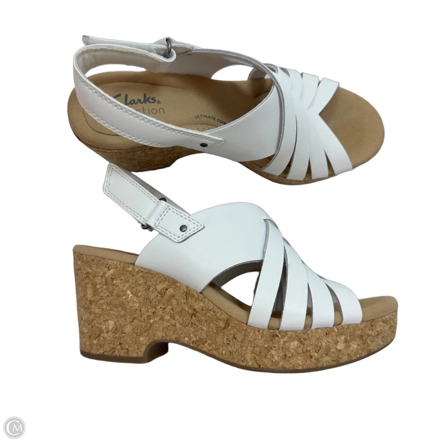Sandals Flats By Clarks In White, Size: 7