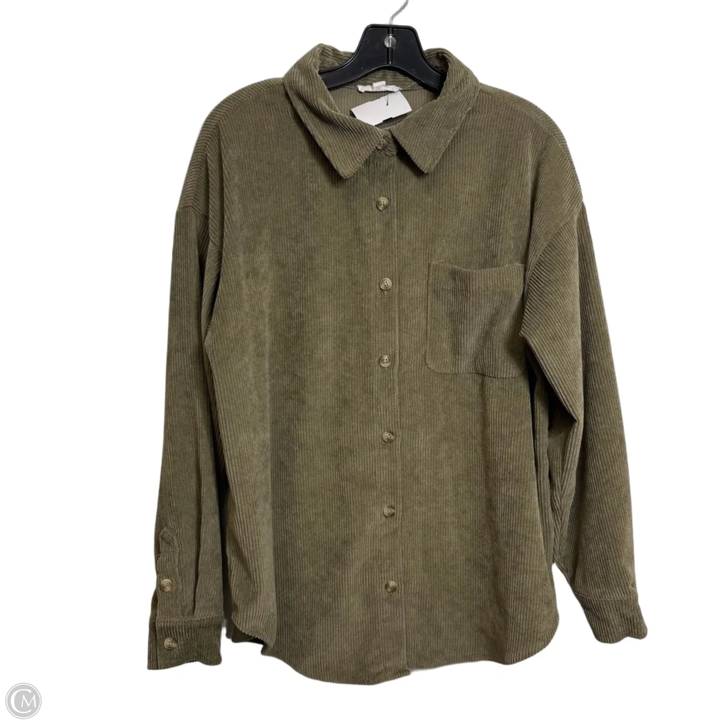 Top Long Sleeve By Blu Pepper In Green, Size: S