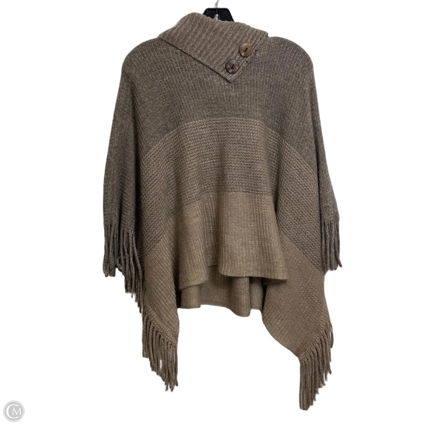 Poncho By Clothes Mentor In Brown, Size: Osfm