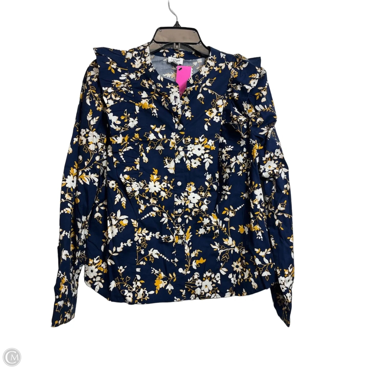 Top Long Sleeve By J. Crew In Navy, Size: M