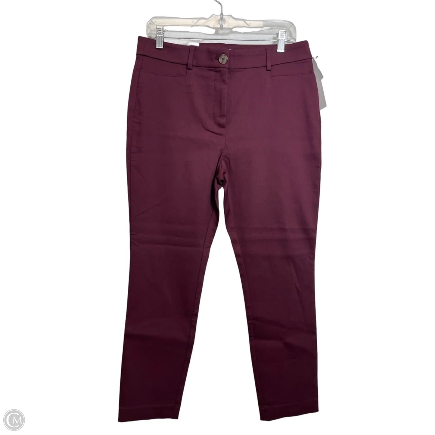 Pants Cropped By Loft In Maroon, Size: 10p