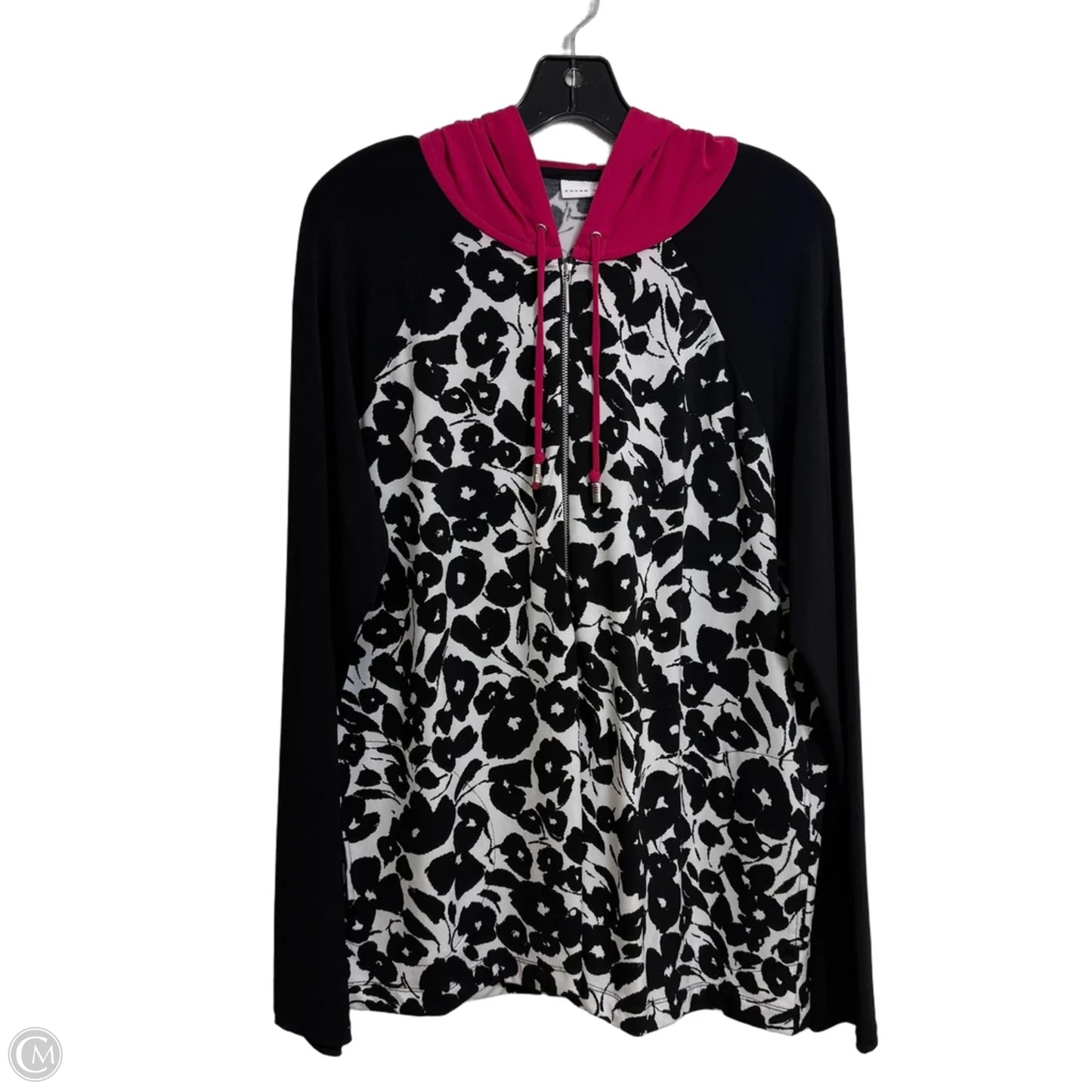 Top Long Sleeve By Susan Graver In Black & White, Size: Xl