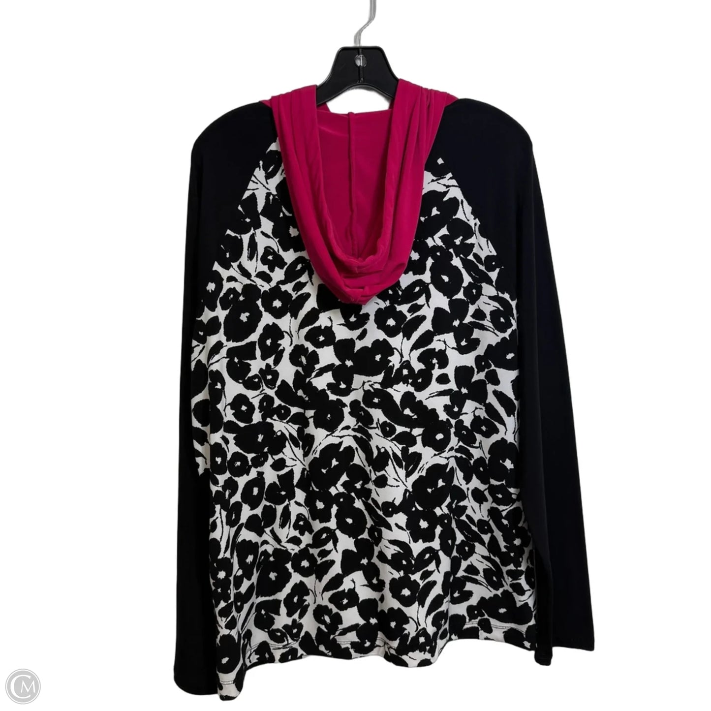 Top Long Sleeve By Susan Graver In Black & White, Size: Xl