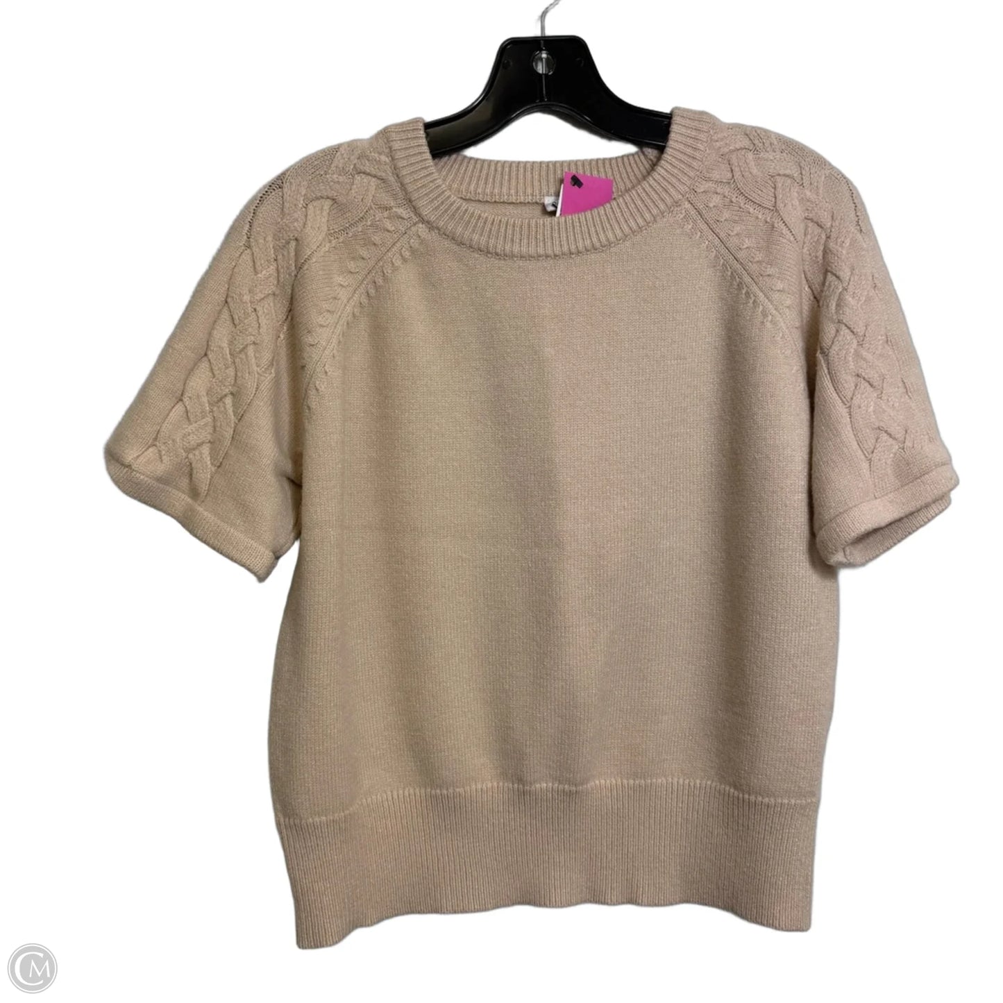 Sweater Short Sleeve By Clothes Mentor In Tan, Size: S