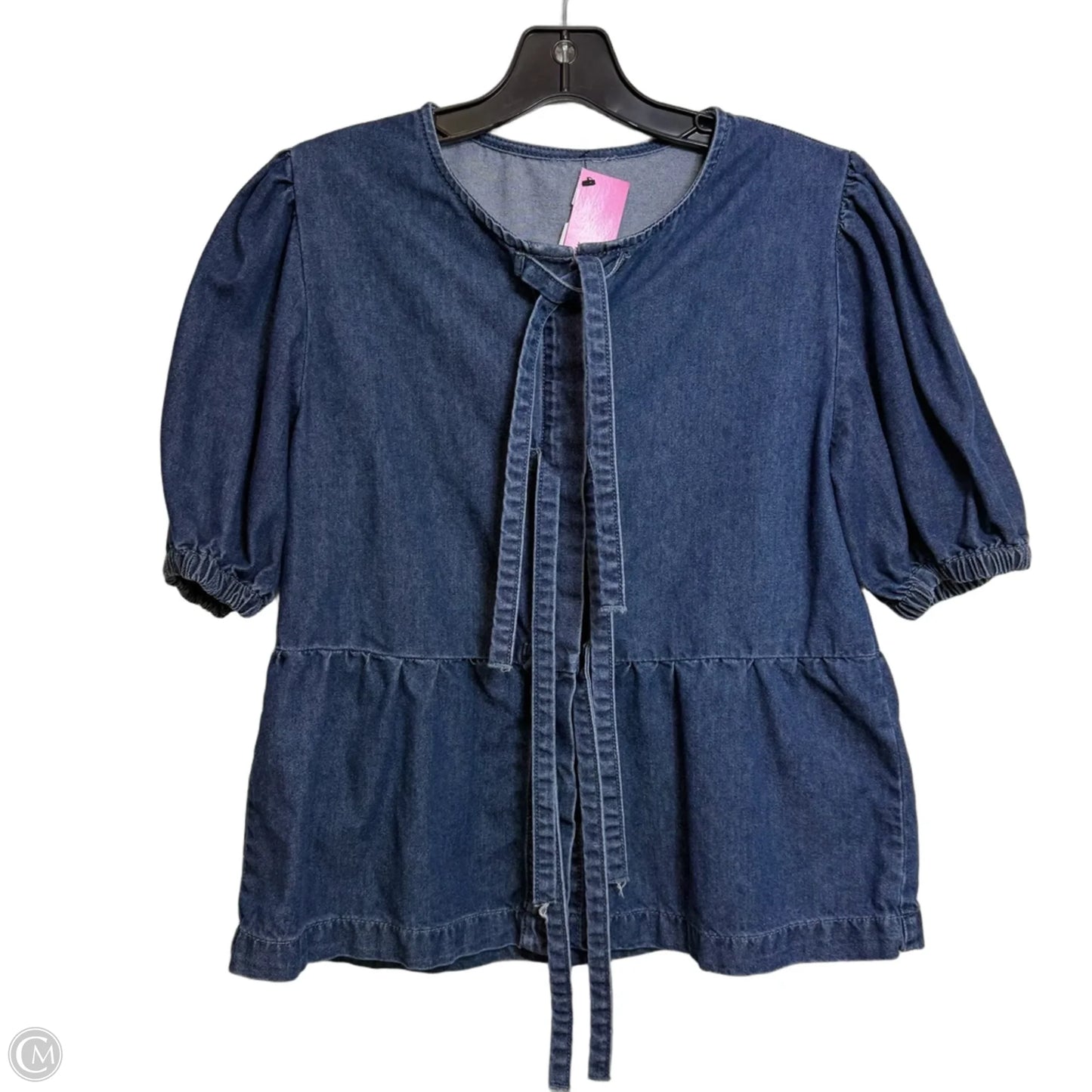 Top Short Sleeve By Clothes Mentor In Blue Denim, Size: S