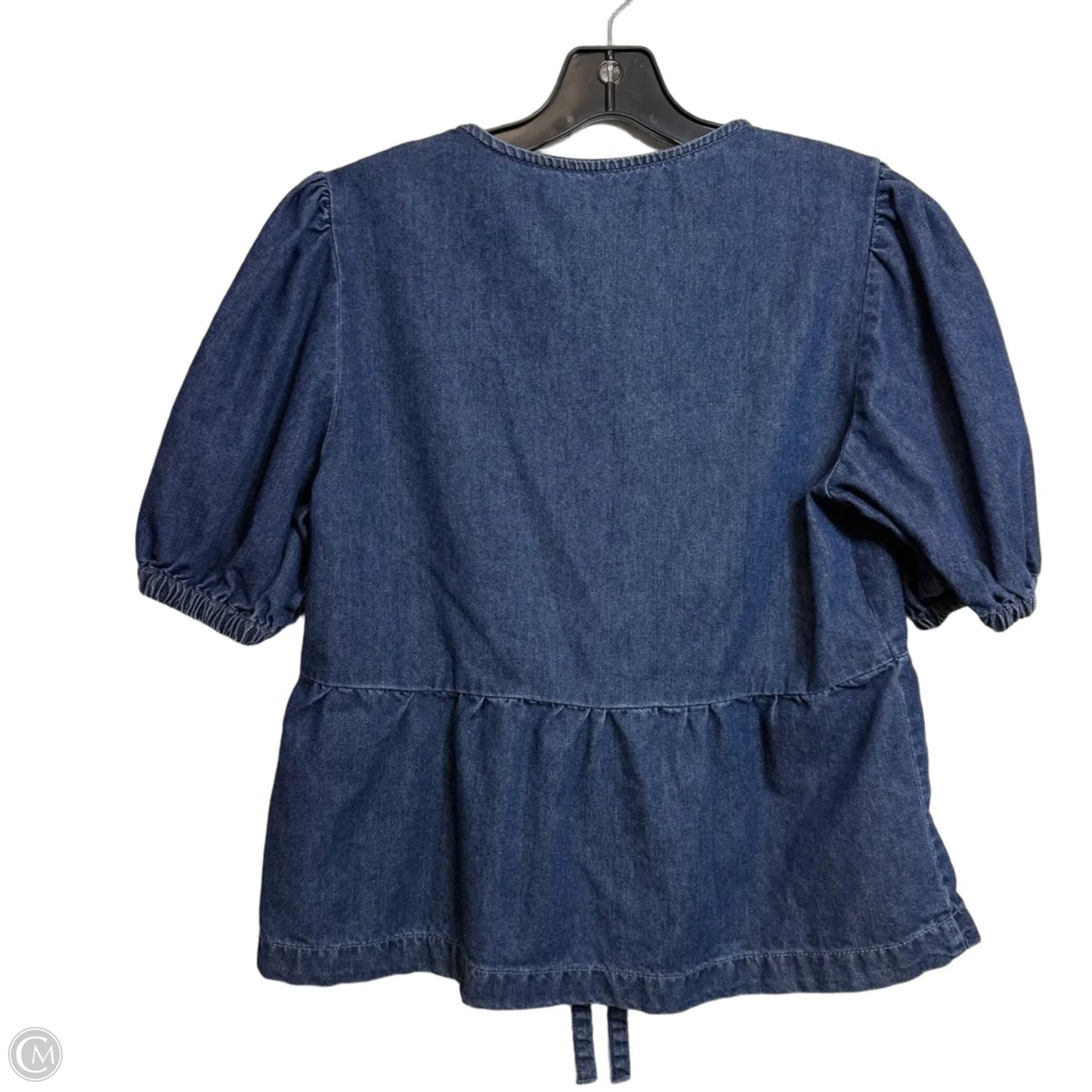 Top Short Sleeve By Clothes Mentor In Blue Denim, Size: S