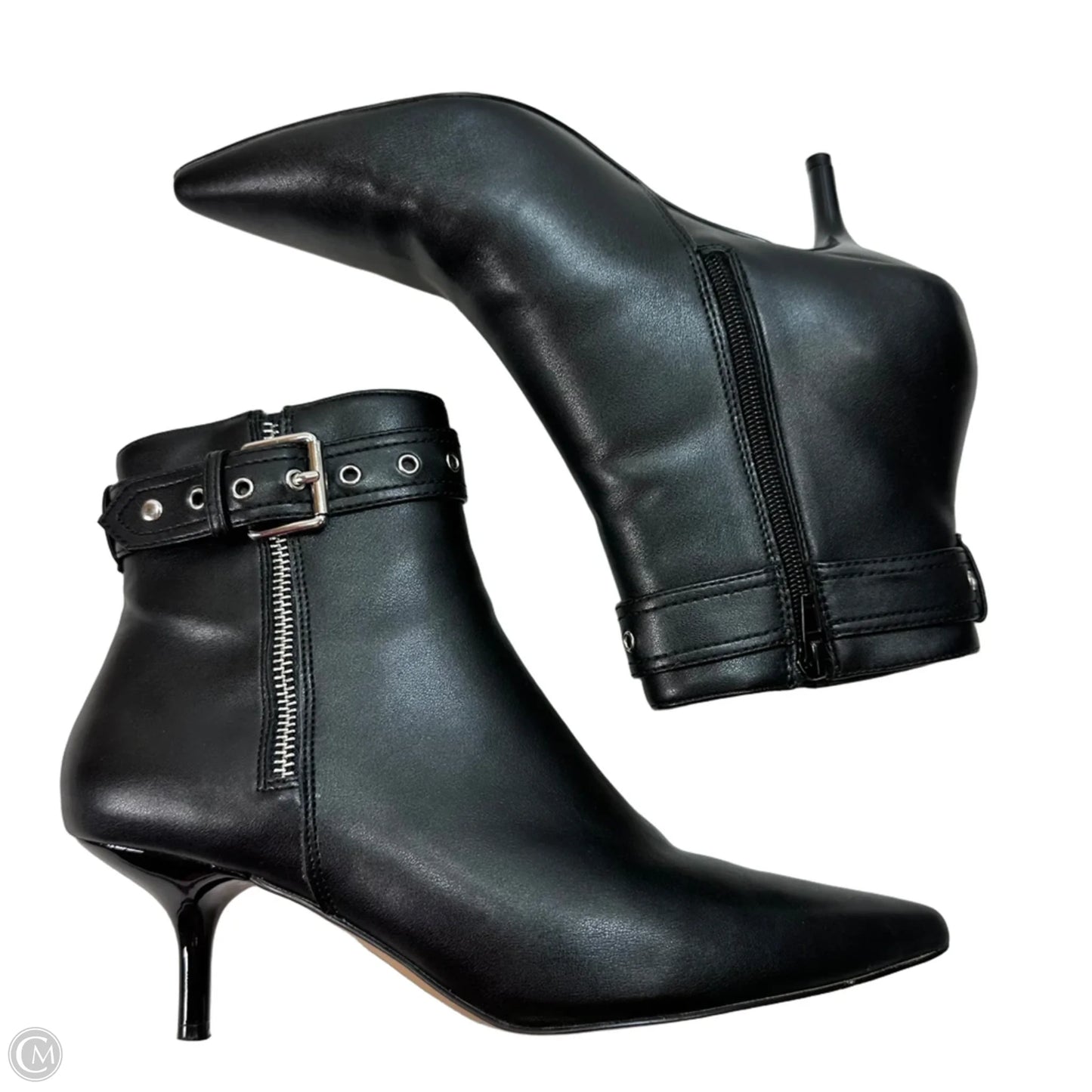 Boots Ankle Heels By Aldo In Black, Size: 8.5