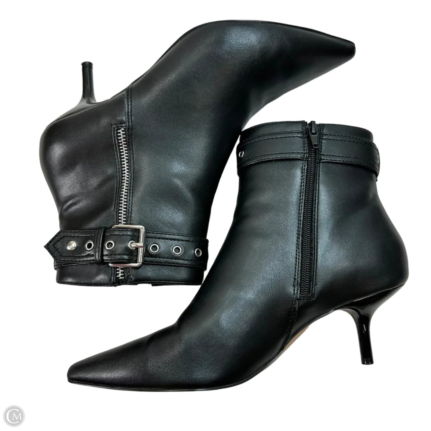 Boots Ankle Heels By Aldo In Black, Size: 8.5
