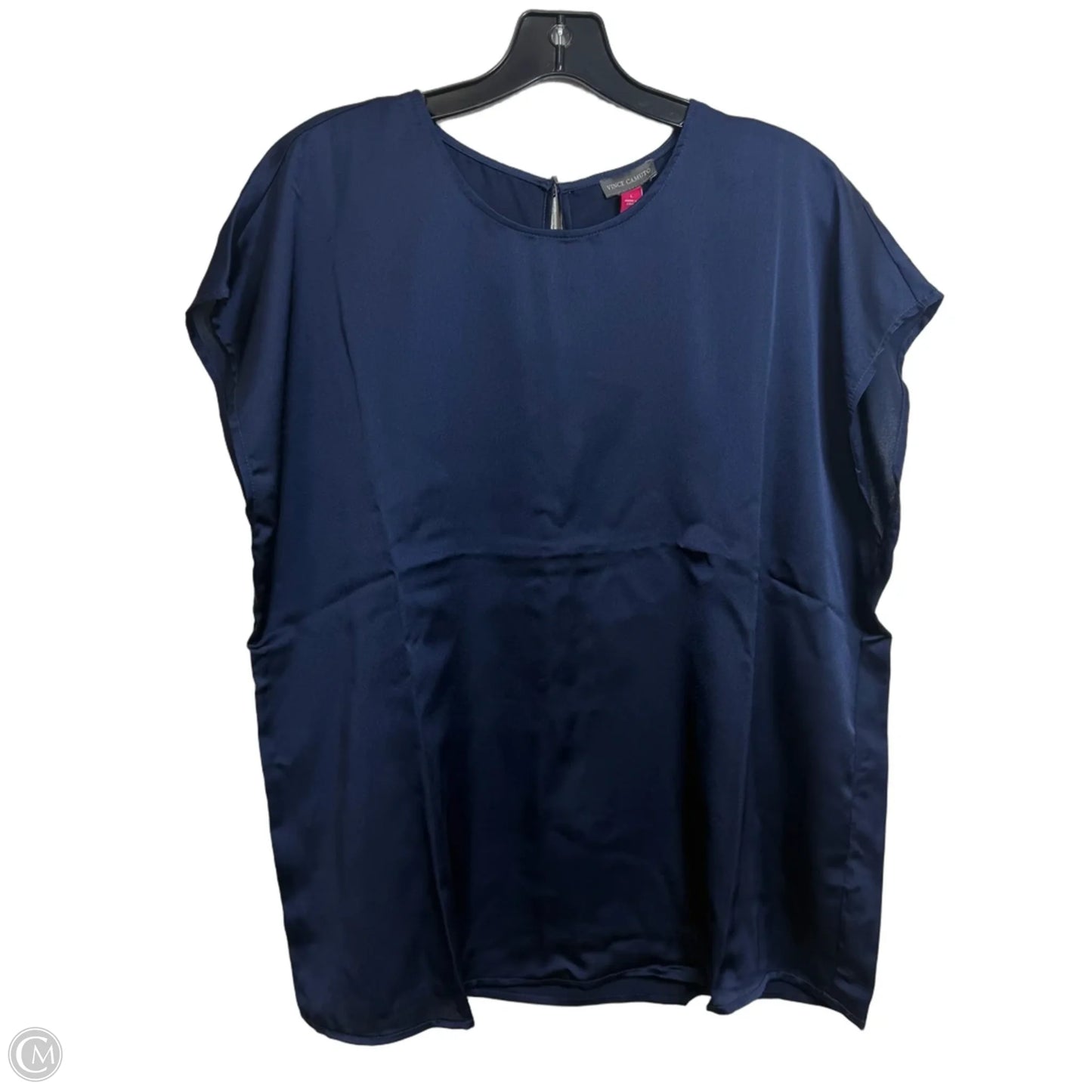 Top Short Sleeve By Vince Camuto In Navy, Size: L