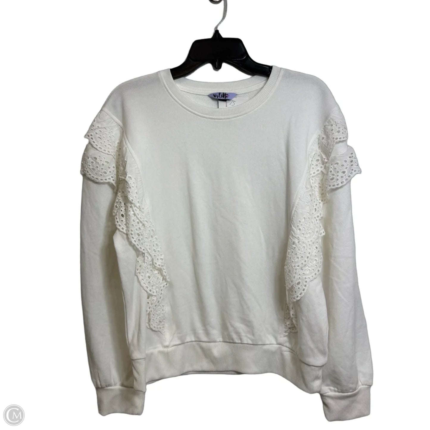 Top Long Sleeve By Clothes Mentor In White, Size: Xl