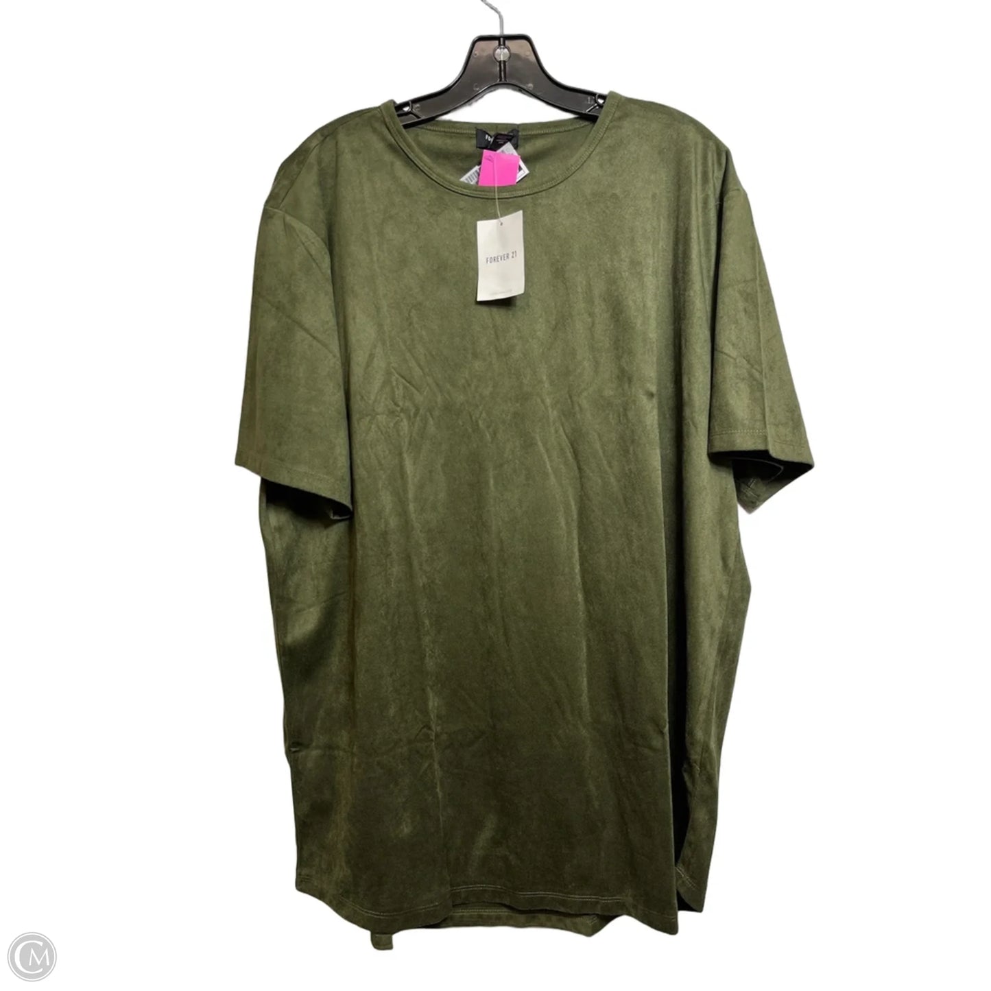 Top Short Sleeve By Forever 21 In Green, Size: Xxl