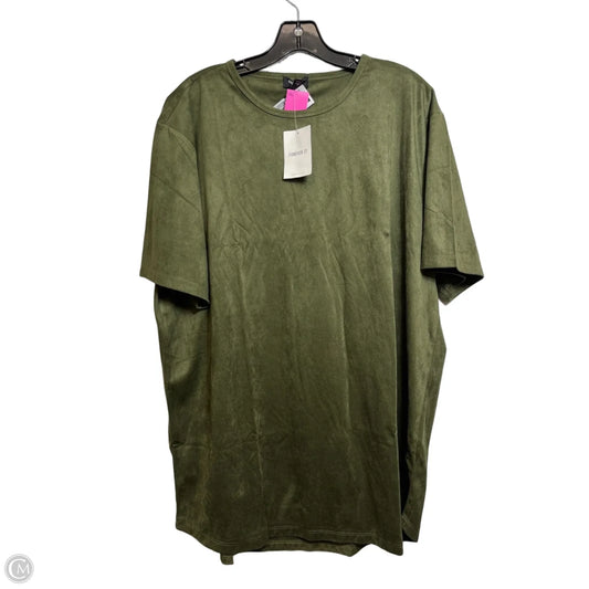 Top Short Sleeve By Forever 21 In Green, Size: Xxl