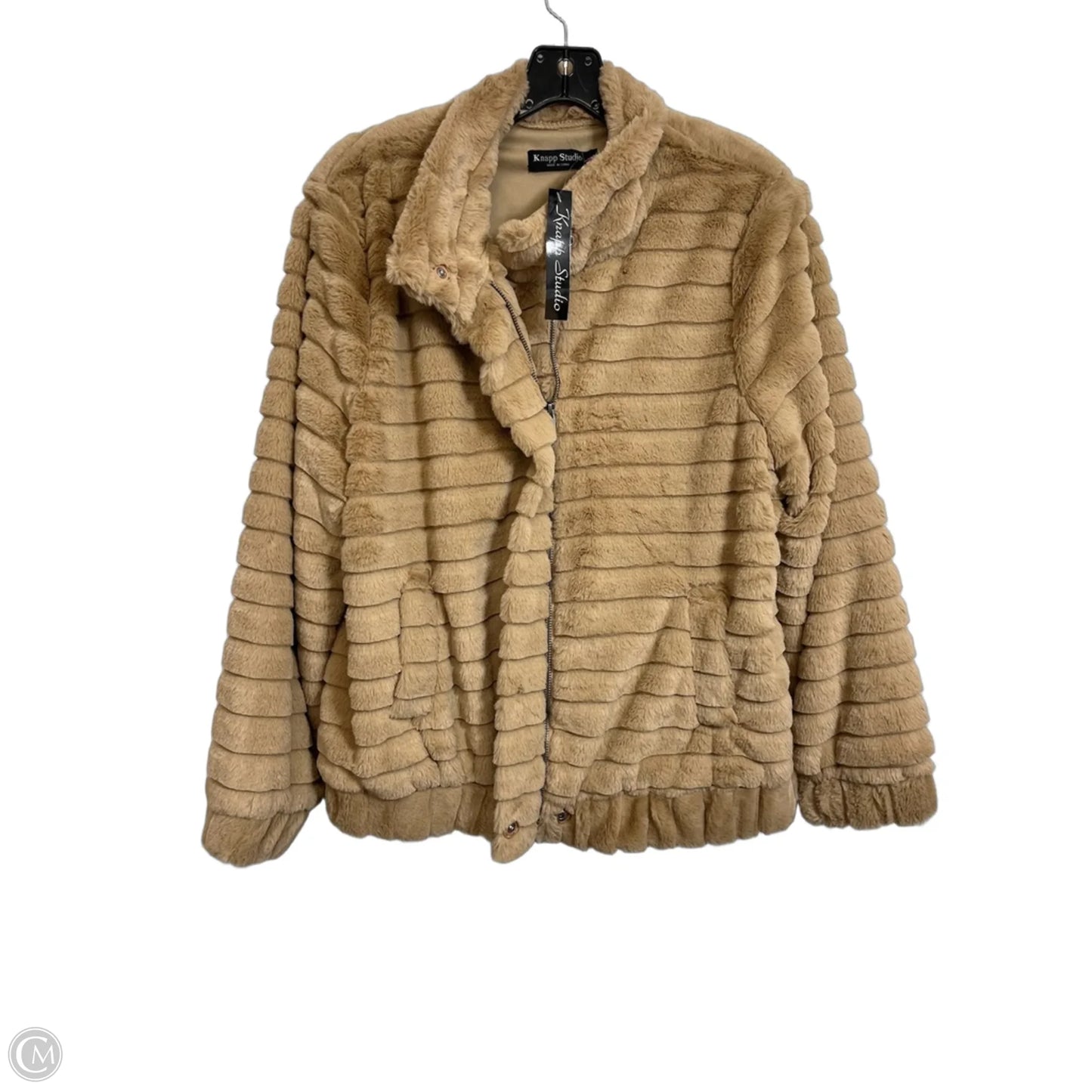 Jacket Faux Fur & Sherpa By Knapp Studio In Tan, Size: Xl