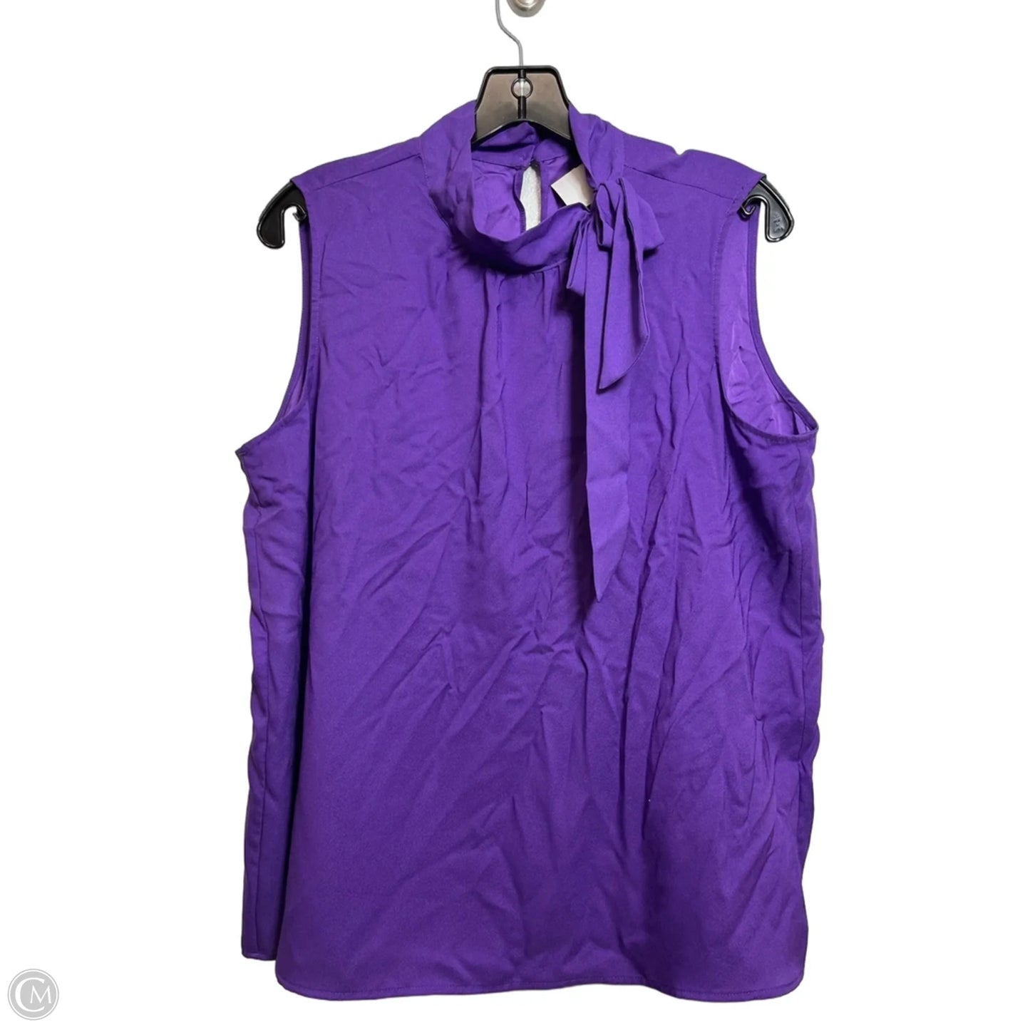 Top Sleeveless By Ann Taylor In Purple, Size: L