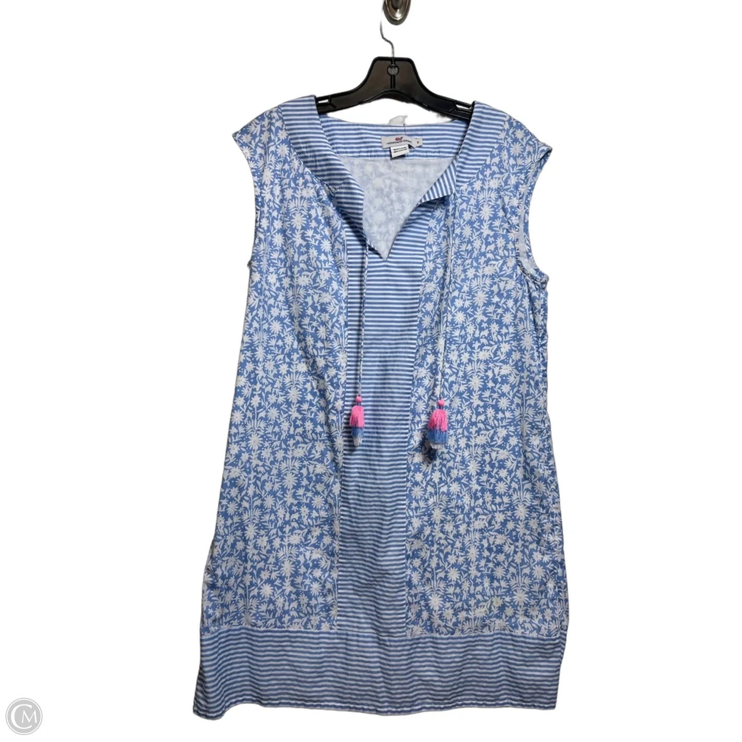 Dress Casual Short By Vineyard Vines In Blue & White, Size: S