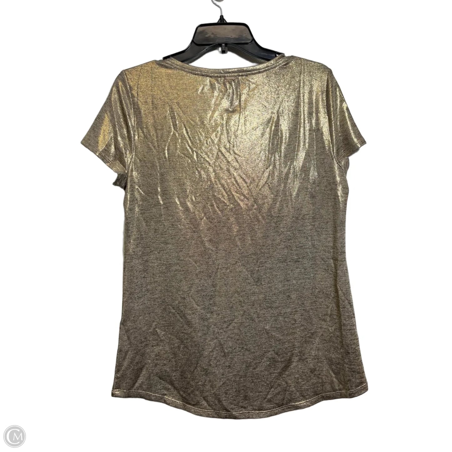 Top Short Sleeve By White House Black Market In Gold, Size: M