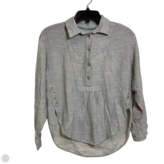 Top Long Sleeve Basic By Anthropologie In Striped Pattern, Size: Xsp