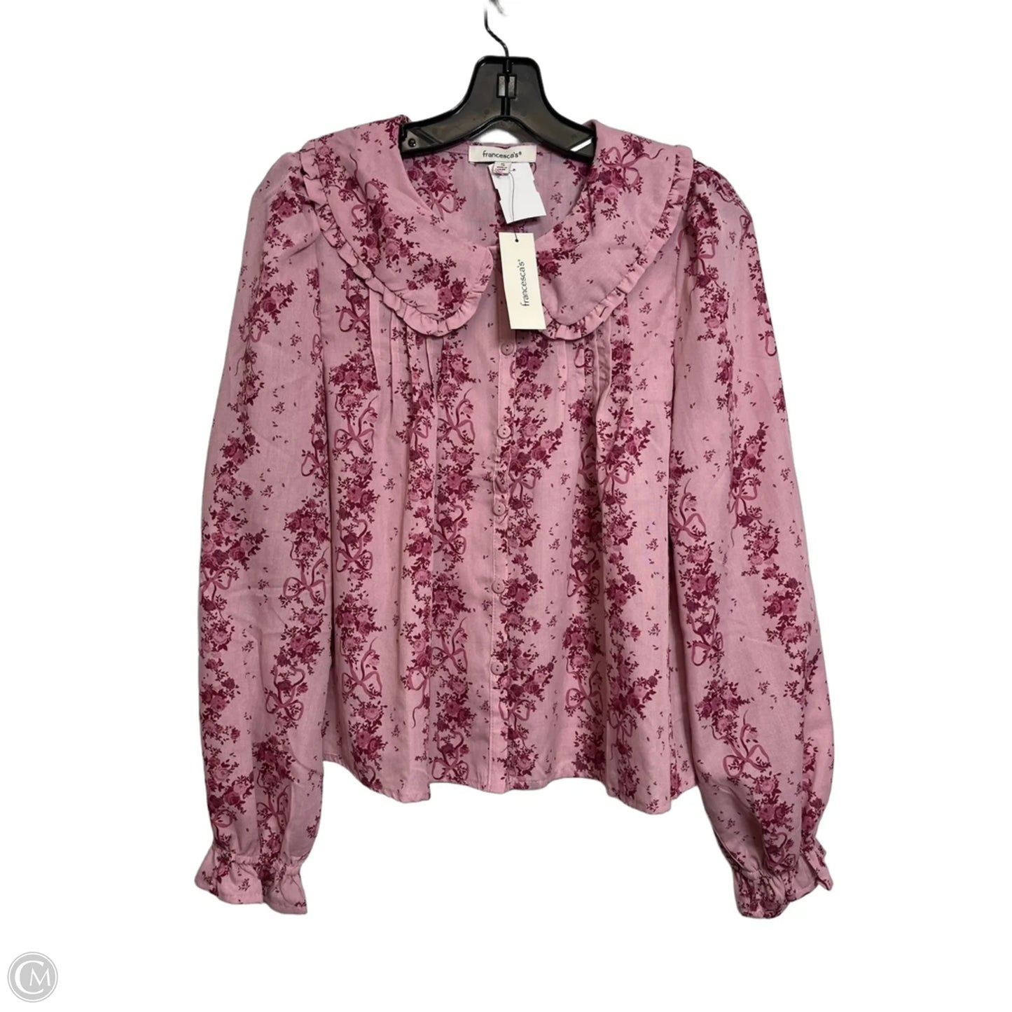 Top Long Sleeve By Francesca’s In Pink, Size: S