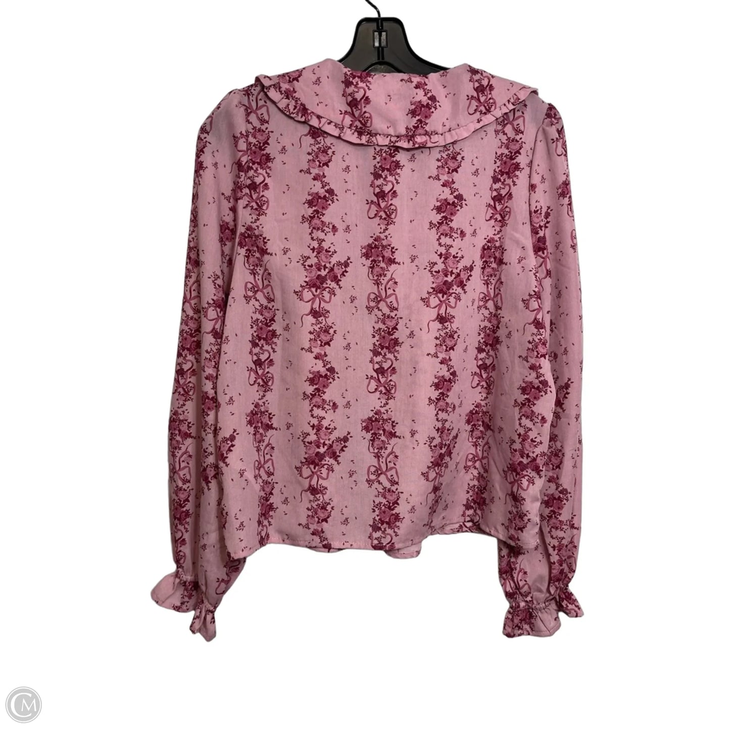 Top Long Sleeve By Francesca’s In Pink, Size: S