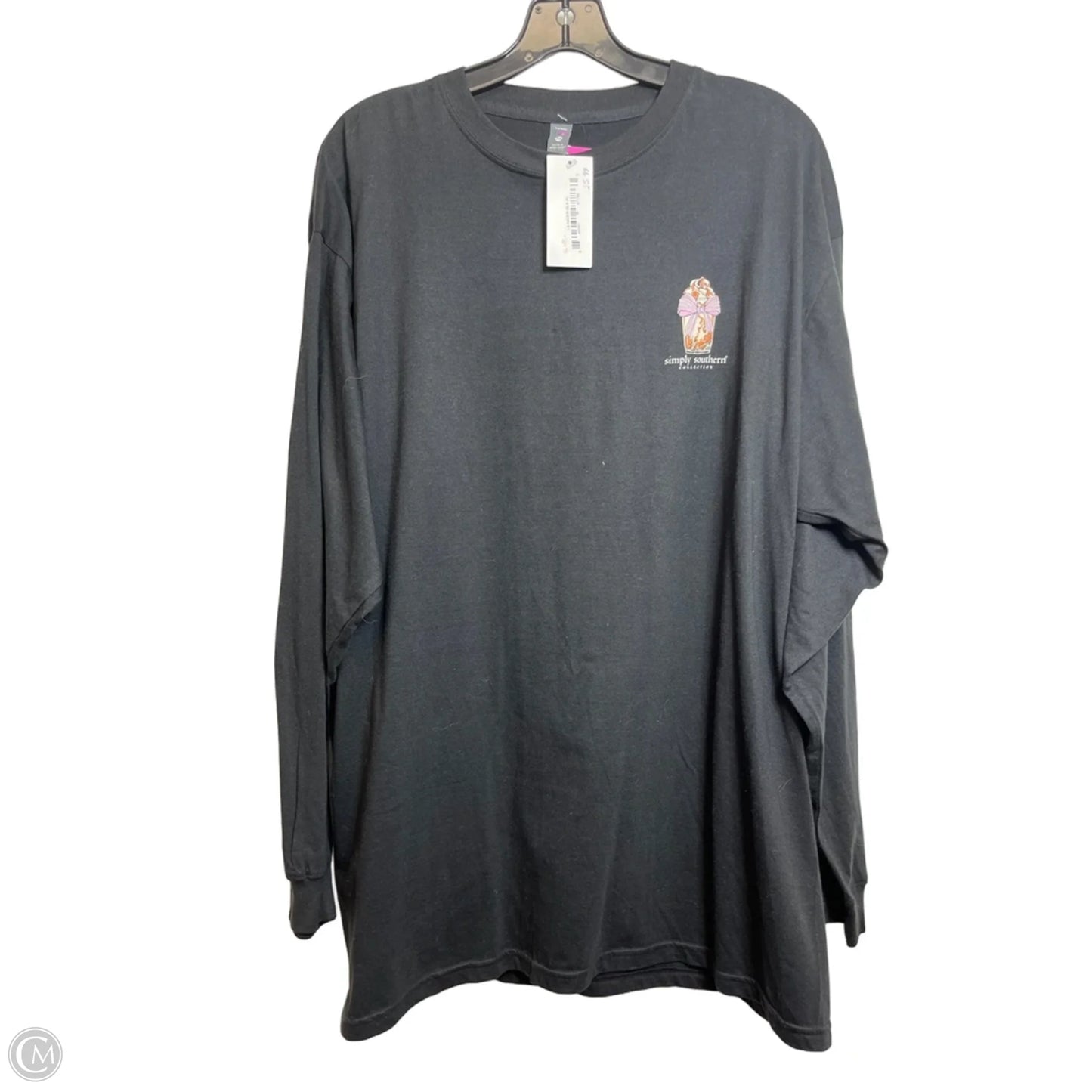 Top Long Sleeve By Simply Southern In Black, Size: S
