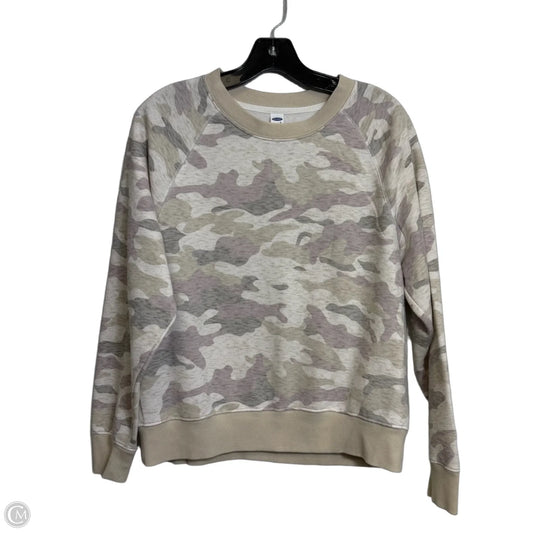 Sweatshirt Crewneck By Old Navy In Camouflage Print, Size: M