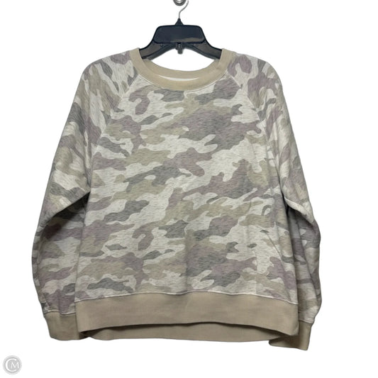 Sweatshirt Crewneck By Old Navy In Camouflage Print, Size: L