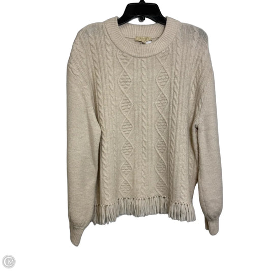 Sweater By Farmers Market In Ivory, Size: Xl