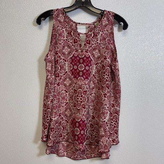 Red Top Sleeveless Allison Joy, Size M