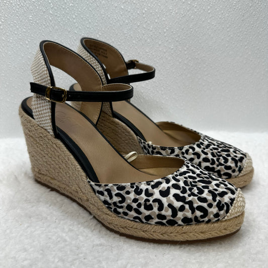 Animal Print Sandals Heels Wedge Loft O, Size 7