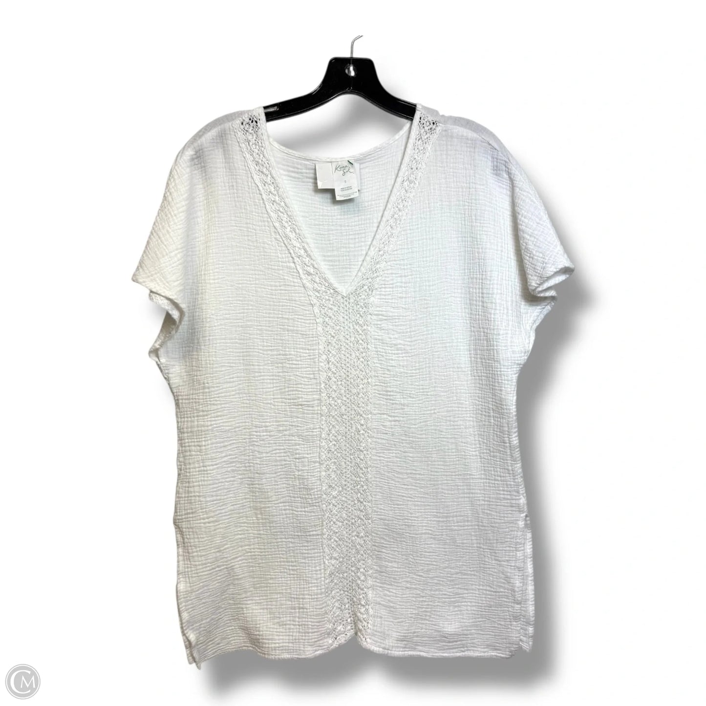 Top Short Sleeve By Kona Sol In White, Size: S
