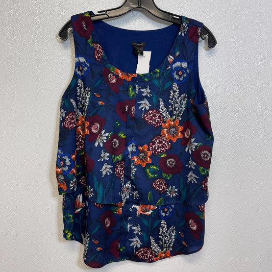 Navy Top Sleeveless Ann Taylor, Size M