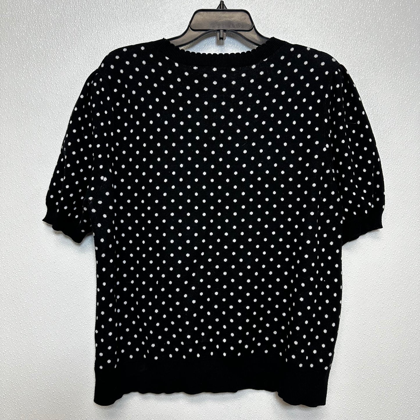 Sweater Short Sleeve By Loft In Polkadot, Size: Xl