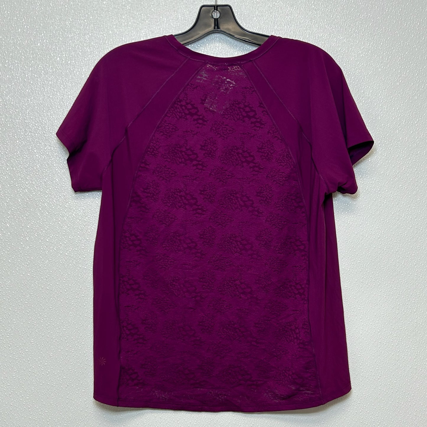 Wine Athletic Top Short Sleeve Athleta, Size Onesize