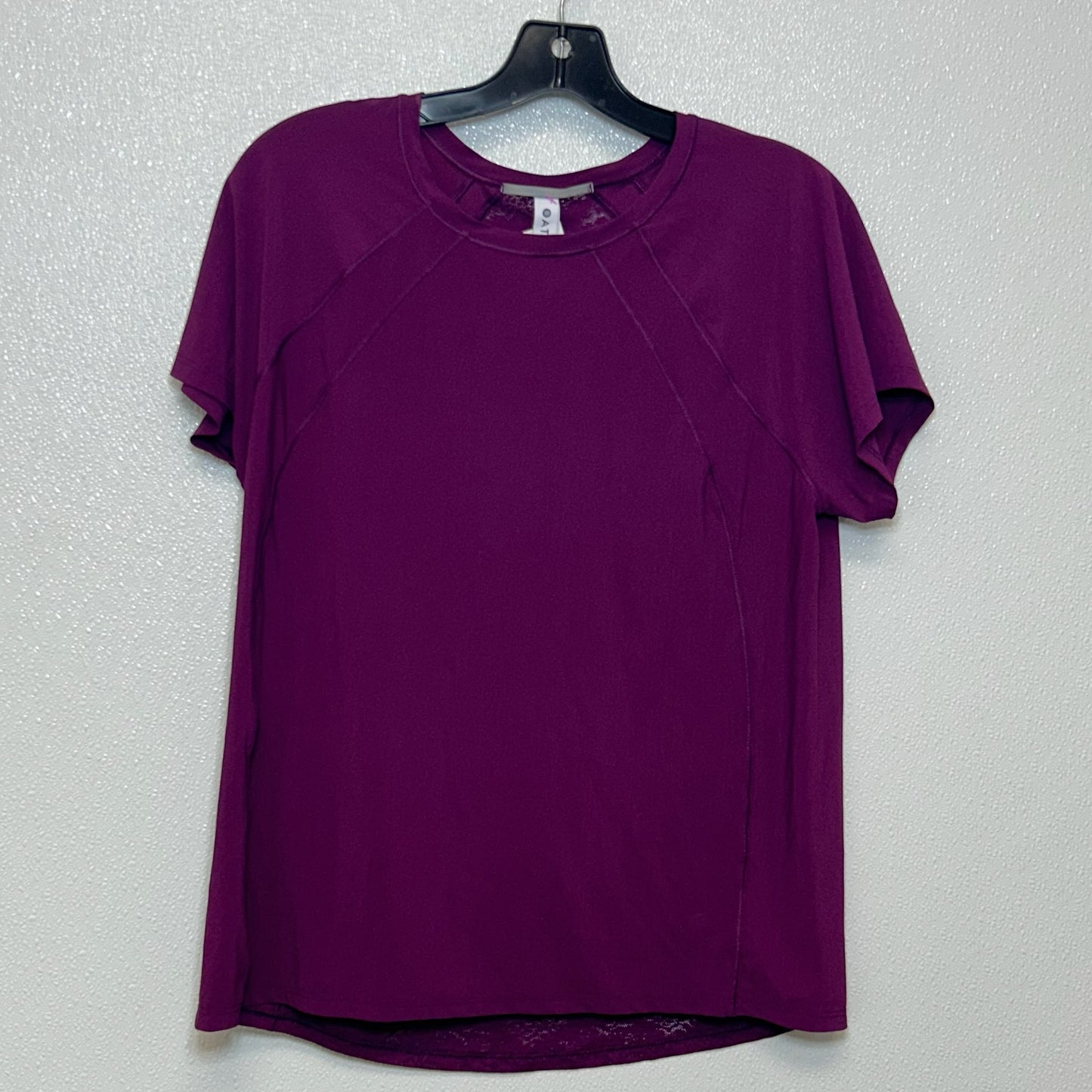 Wine Athletic Top Short Sleeve Athleta, Size Onesize