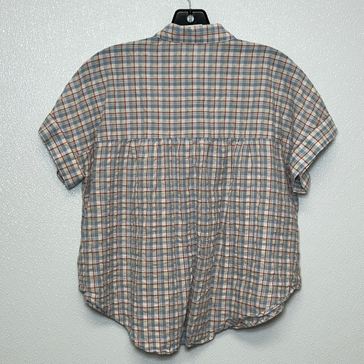 Plaid Top Short Sleeve Madewell, Size S