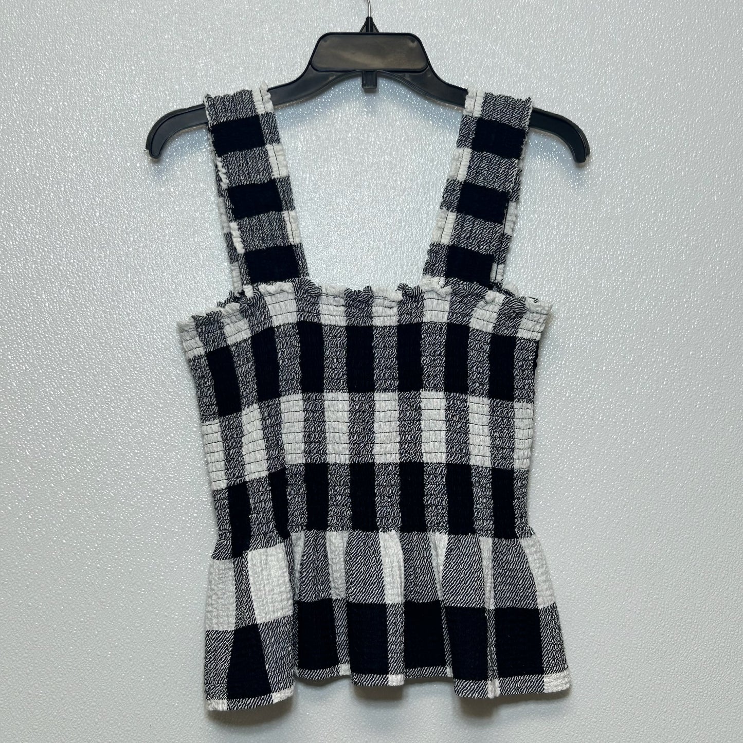 Black White Top Sleeveless Loft, Size M