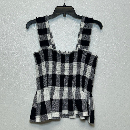 Black White Top Sleeveless Loft, Size M